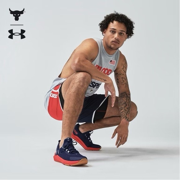 Under Armour Project Rock USA Flag Loose Basketball Shorts Size LARGE NWT $70.00 - Picture 11 of 11